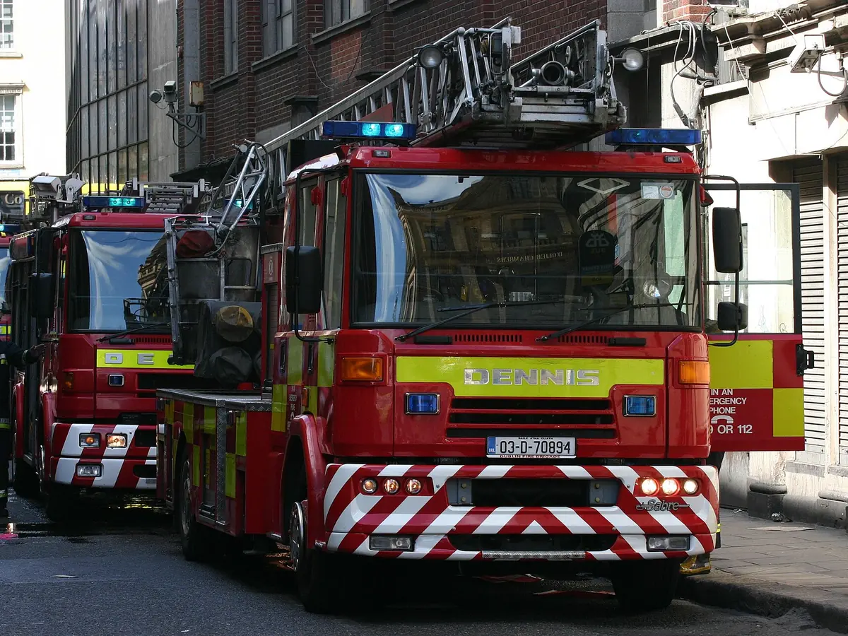 Fire appliances attending an incident
